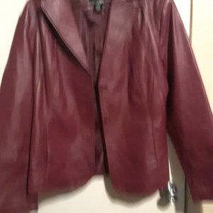 East 5th Red Leather Jacket Size L